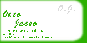 otto jacso business card